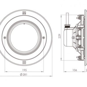 Projetor LED branco da Superpool p/tela.